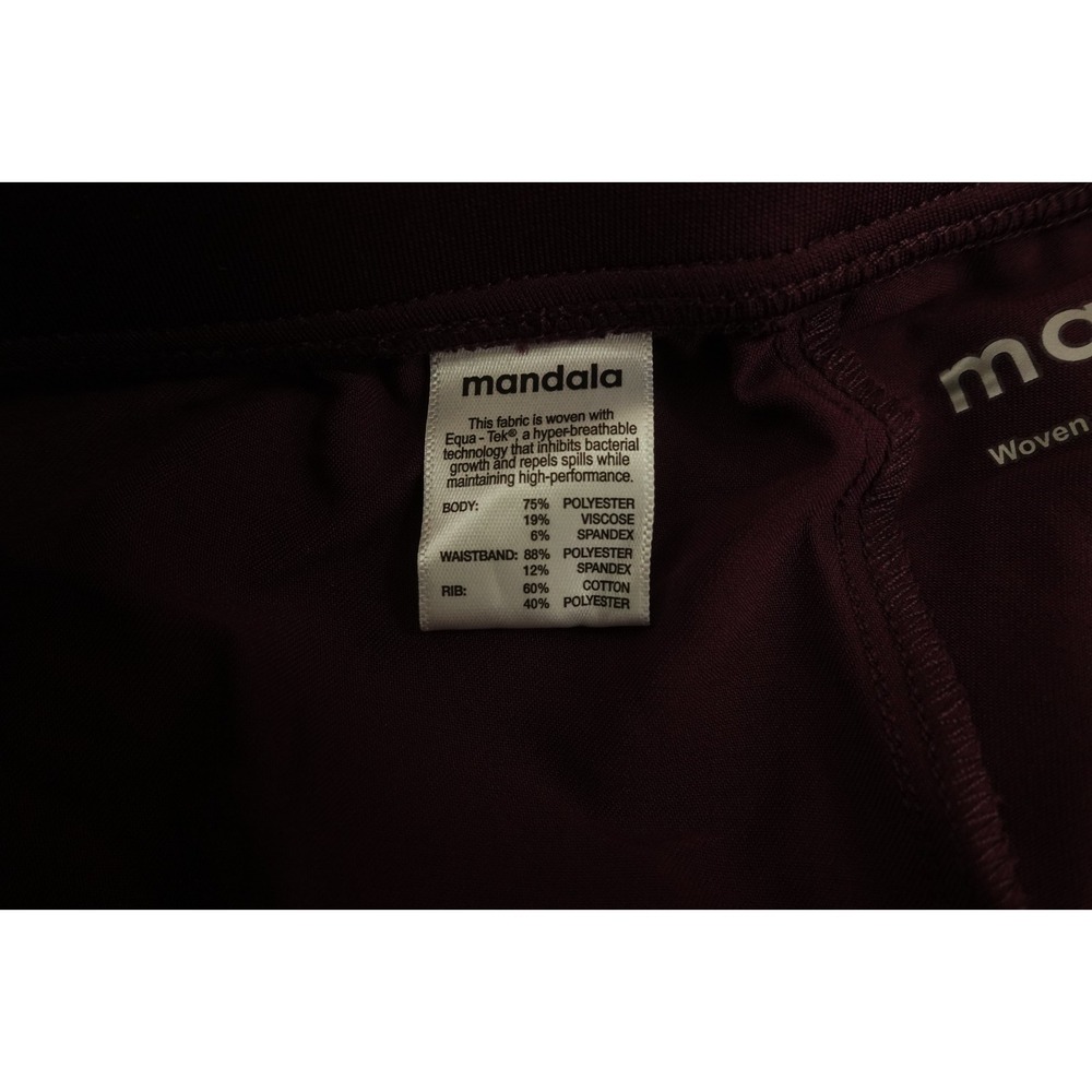 Mandala Womens Petite X-Large Bordeaux High Waist Jogger Pants Inseam-25 in NWT - Picture 5 of 11